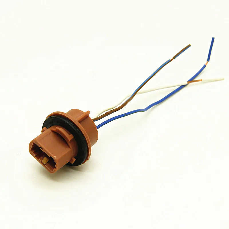 1 пара кабеля T20 7440 7443 Светодиодная Лампочка T20 тормозной сигнал поворота провода для освещения провода адаптер светодиодный держатель лампы
