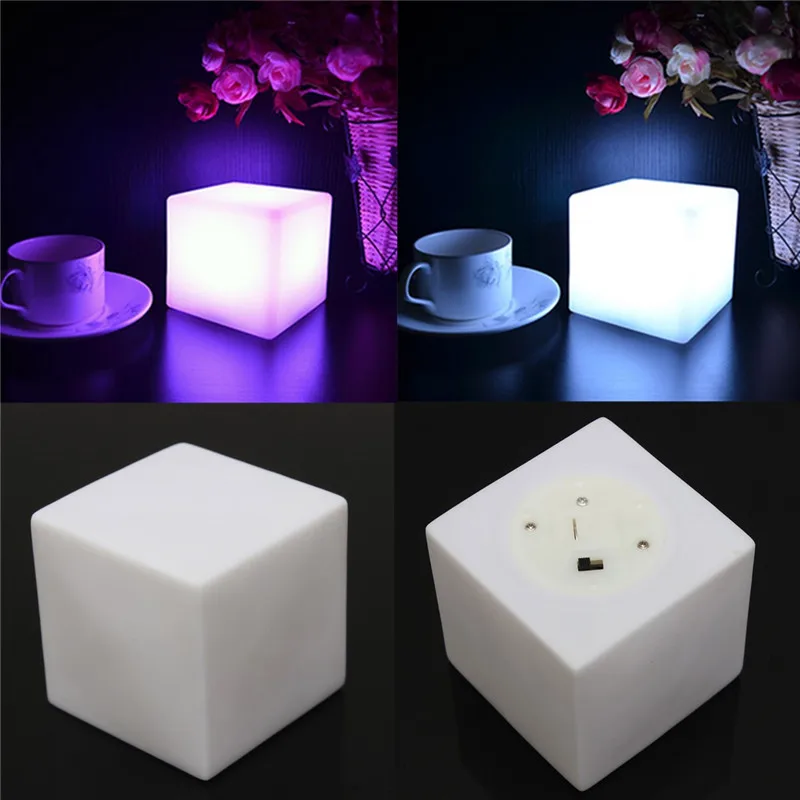 Светодиодная лампа кубик для украшения дома 7 цветов|romantic light|lamp lightmood cube |