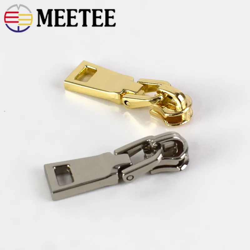 10 шт. пружинный замок 3# ползунки на молнии для металлических курток на молнии комплект для ремонта одежды на молнии головка на молнии тянет DIY сумки Швейные аксессуары