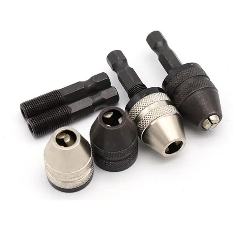 WINOMO Mini Alloy 3-Jaw Drill Chuck Drilling Adapter Converter Adaptor To Hold 0.3-6.5mm Drill Bits Converter Tool(Random Color)