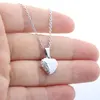 1pc Tiny Heart Photo Frame Pendant Necklace Love Heart Charms Floating Locket Necklaces Women Men Fashion Memorial Jewelry ► Photo 2/6