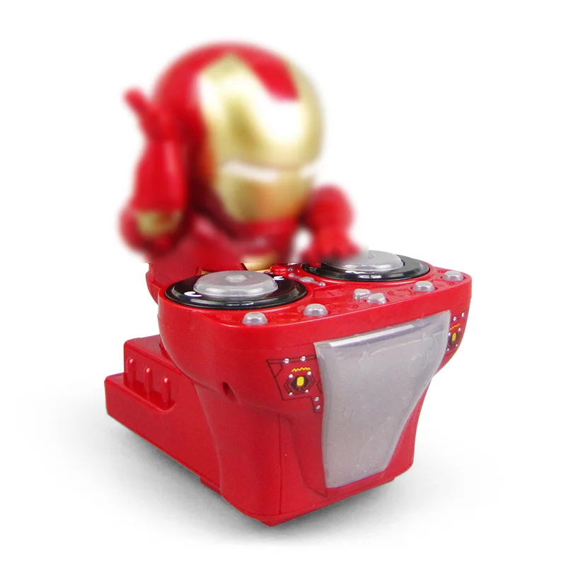 Танцующий Железный человек супер герой робот со светодиодный музыкальным фонариком Тони Старк электрическая фигурка игрушки для детей