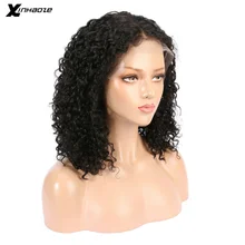 Вьющиеся полностью кружевные человеческие волосы парики для черных женщин бразильский полный парик шнурка с детскими волосами Remy Elva волосы парик предварительно выщипанные волосы