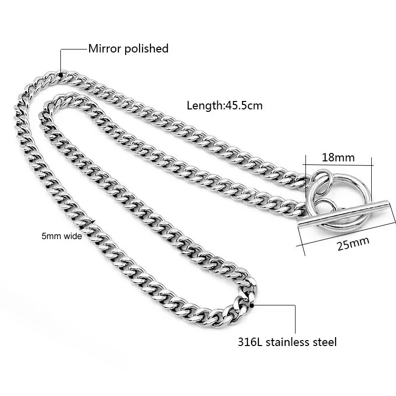 【TATIANA】Bold Mix Chain Toggle Choker Necklace★送料無料 Ha57e8244475b446097aff9590c431