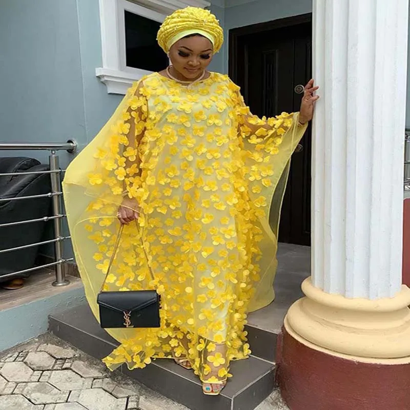 Длинное платье с аппликацией больших размеров, Дашики Базен, свободная одежда с вышивкой, платье, африканская одежда, осень 2019, без шарфа