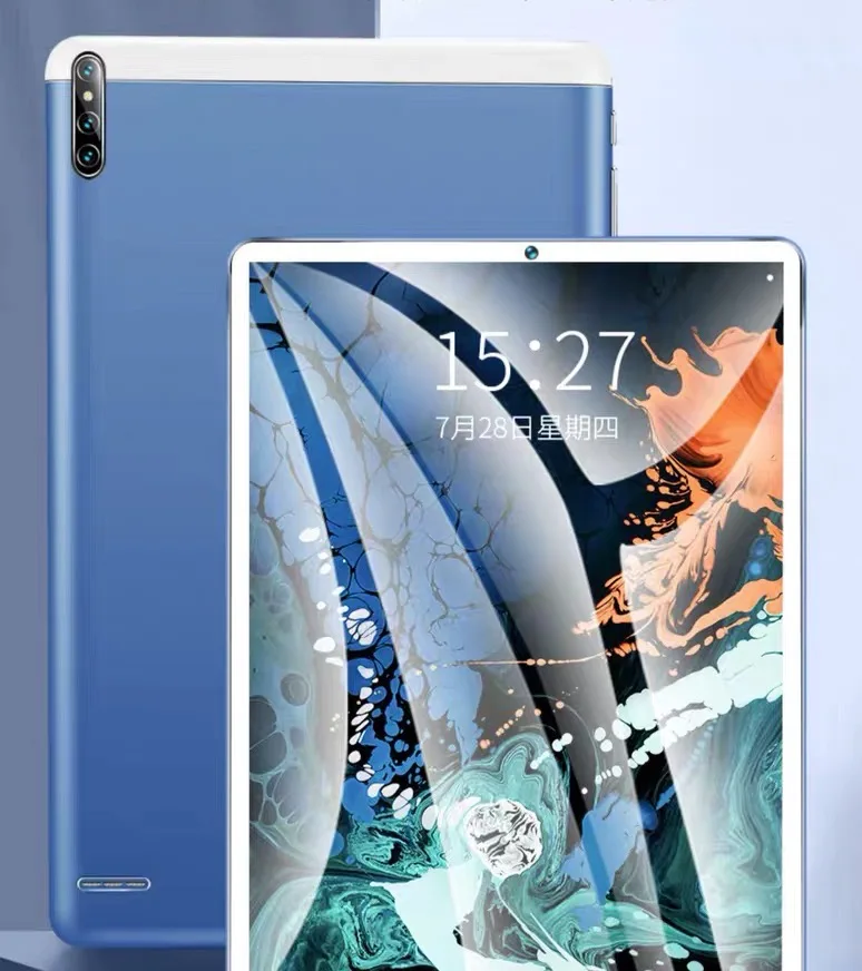 Tableta PC con pantalla de 10 pulgadas, 6G + 128GB, ranura para tarjeta SIM doble, 4G, Android 9,0, Tarjeta SIM Dual, cámara trasera de 5,0 MP, Bluetooth con Zoom, Google