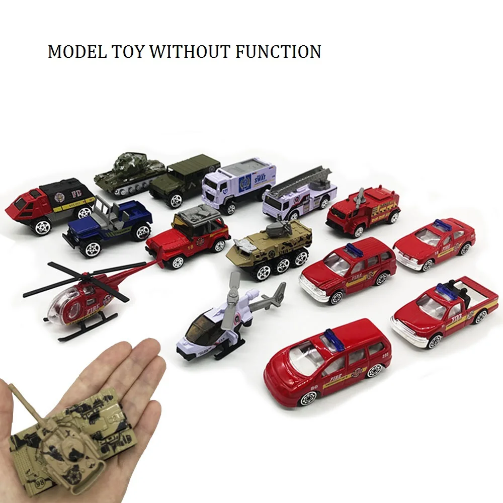 

Simulation Exquisite Alloy Car Toy Metal DIE-CAST Vehicle Model Collection Gift For Kid Small Truck Fireman Jeep Tank Police Car