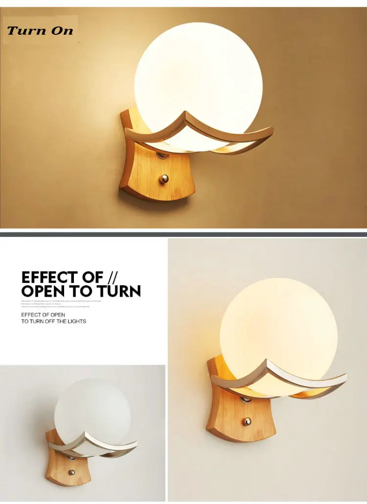 Современный минималистичный японский стиль светодиодный настенная лампа из цельной древесины для прикроватного Кабинета фон настенная лестница скандинавские бра с лампой