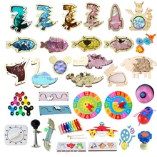 Planche de bricolage pour bébé, accessoires, jouets Montessori pour enfants, jeu d'entraînement aux compétences en puces de bois, Puzzle, développement de l'intelligence, jouets pour bébé
