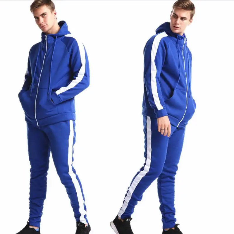 

2019 New Men Tracksuit Autumn Winter Active Suit Set Outwear hooded Hoodies And Long Pants Jan17