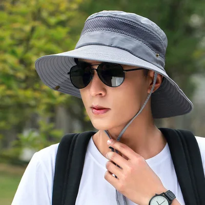 

Men's Summer Broad-Brimmed Cap Outdoor Sun Protection Sun Hat Travel Fishing Bucket Hat Men's Casual Sun Hats