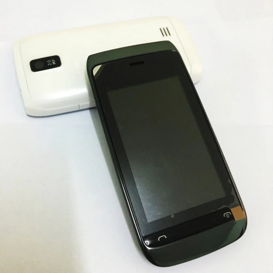 Полный Корпус для Nokia 309 передняя рамка+ английский/русский или арабский клавиатуры+ задняя крышка