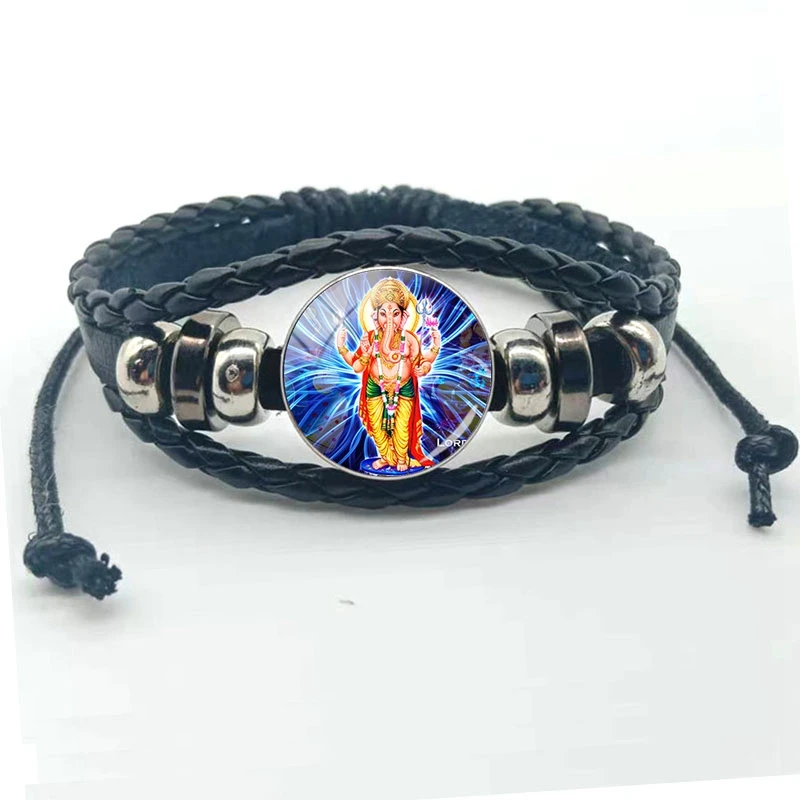 Браслет Lord Ganesha, кулон-амулет, индийский браслет со слонами, Будда, духовная медитация, ювелирный браслет