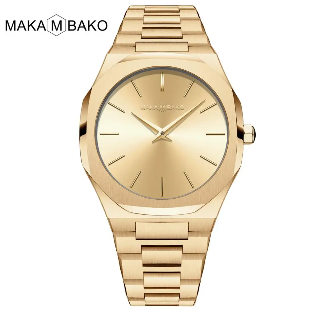 Японский механизм, высокое качество, водонепроницаемые женские часы из нержавеющей стали, топ класса люкс, бренд, новинка, золотые, черные, квадратные женские наручные часы - Цвет: M501-J3