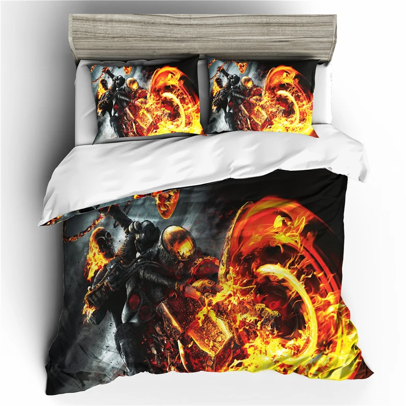 Ghost Rider, 3D комплект постельного белья, духи мести, пододеяльники, постельный комплект, одеяло, Комплект постельного белья, постельное белье(без простыни