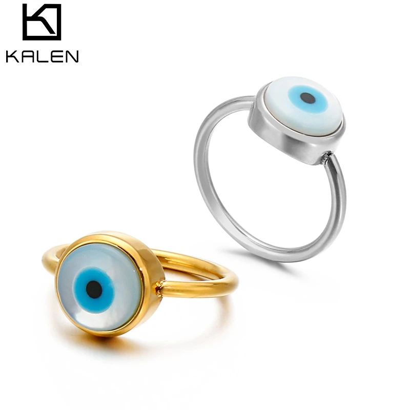 Kalen Shell Evil Eyes Rings Lucky Protection Eyes Rings Best Party