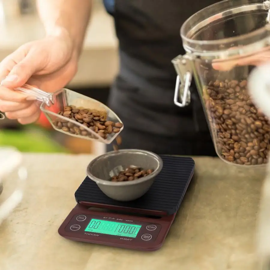 

High Coffee Electronic Scale Coffee Grinder Parts Portable Digital Kitchen Scale with LED Display Digital Coffee Scale