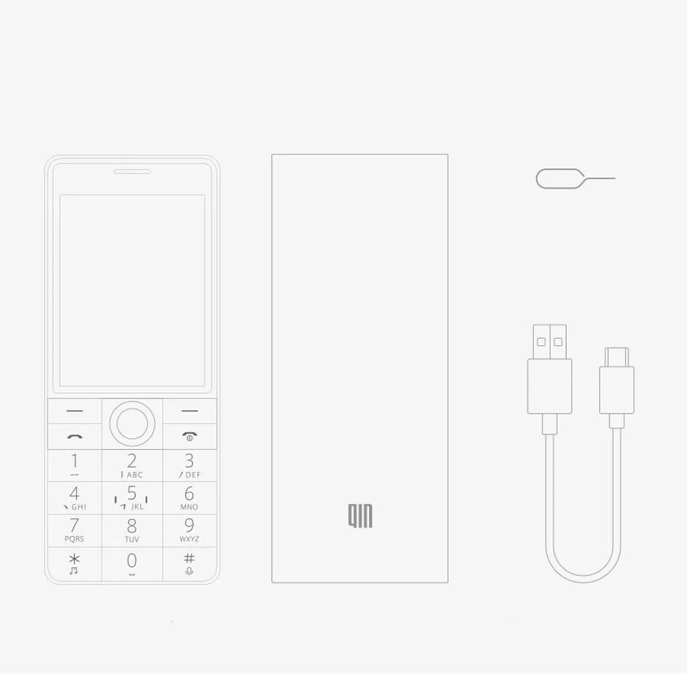 Xiaomi QIN 1S 4G Network Wifi 1480mAH BT 4.2 Voice Infrared Remote Control Dual SIM Card Feature Phone (10)