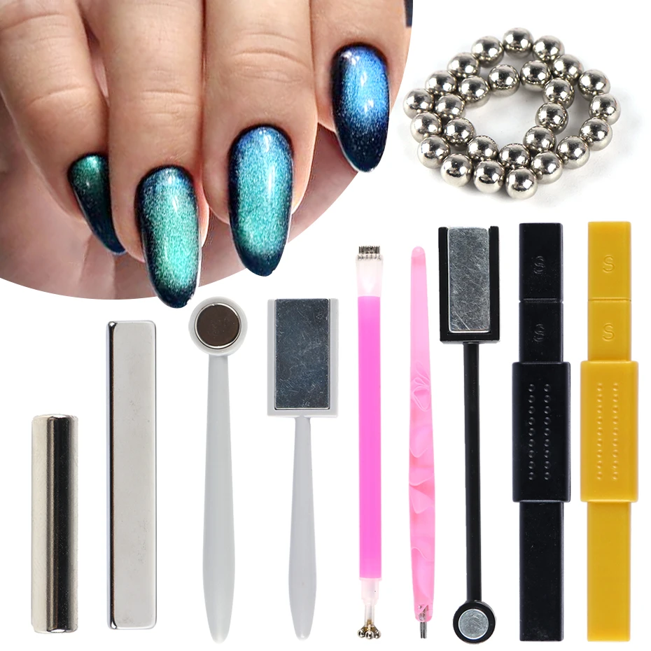 1pcs Cat's Eye Manicure Magnet Stick For Gel Nail Polish 3D Line Strip Multi Shape Design Magnetic Pen Board Tools LA1612