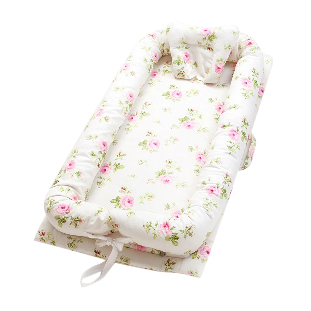 Floral Детская люлька, детский шезлонг, дышащая кровать для сна, детская кровать для дома, путешествия - Цвет: Floral