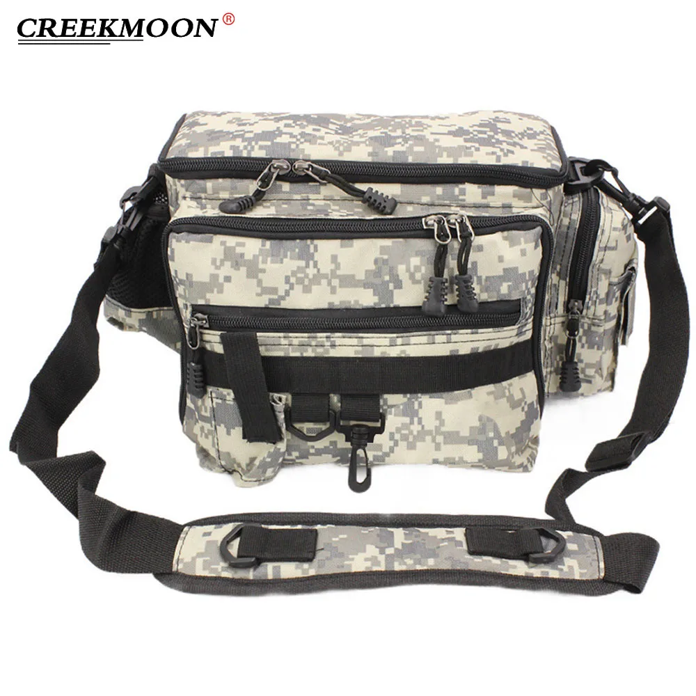 

Large Fishing Bag Oxford Fishing Gear Lure Bait Reel Fishing Tackle Bag Gear Storage Case Outdoor Carp Shoulder Crossbody Bags