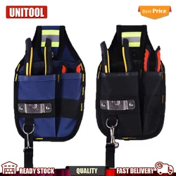 Bolsa de herramientas de tela Oxford resistente, diseño grueso, resistente al agua, cinturón ancho de electricista, Kit de soporte con bolsillos