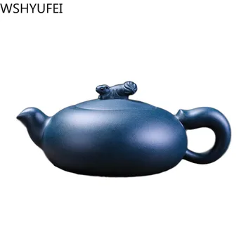 

Large capacity 270ml Yixing tea pot purple clay teapot Chinese kettle Handmade Green mud Teaware custom Tea ceremony supplies