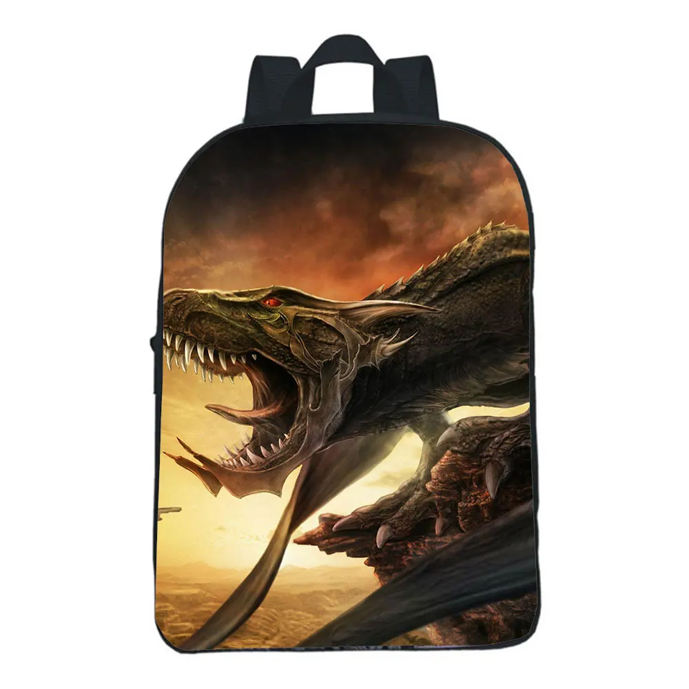Monster Dinosaur Backpack Students School Bags Boys Girls Kids Teens Cartoon Rucksack 12 inches Travel Laptop Knapsack Unisex