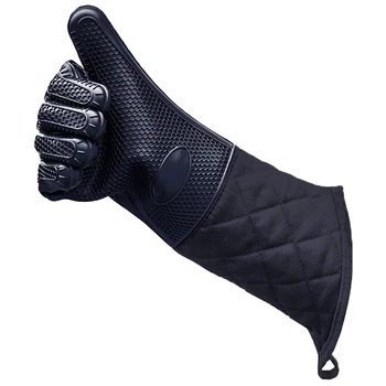

ABSS-1Pc Food Grade Heat Resistant Silicone Kitchen Barbecue Oven Glove Cooking Bbq Grill Glove Oven Mitt Baking Glove