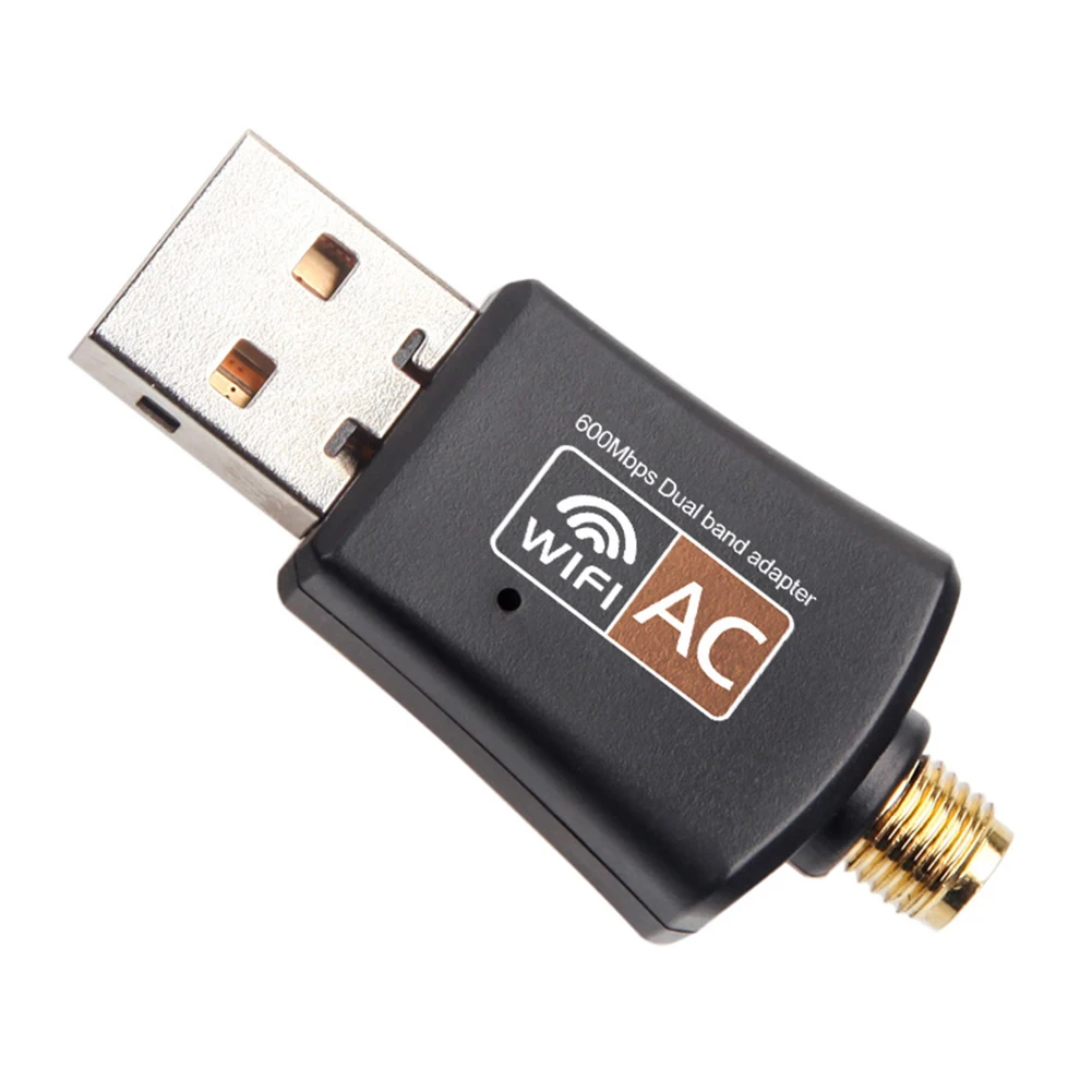 USB wifi адаптер 600 м 2,4 ГГц 5 ГГц двухдиапазонный WiFi с антенной ПК Мини компьютер сетевая карта 802.11b/n/g/приемник