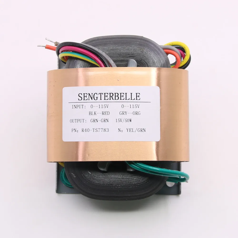 1pcs 50VA 50W R core Transformer 0 115V 2 5V 9V 12V 15V for audio amp headphone dac PSU