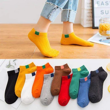 

3Pair Bright Colors Women's Socks Short Autumn Winter Warm Sock Striped Christmas Winter Socks for Women Female Funny Socks Sox