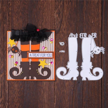 

YaMinSanNiO Halloween Boots Metal Cutting Dies New 2020 Letter for Card Making Decorative Embossing Cuts Stencil Craft Dies DIY