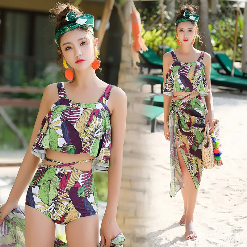 

Xigeer Tour Bathing Suit 2018 New Style Korean-style Bathing Suit Women's Sexy Slim Fit Slimming Bikini Three-piece Set Swimwear
