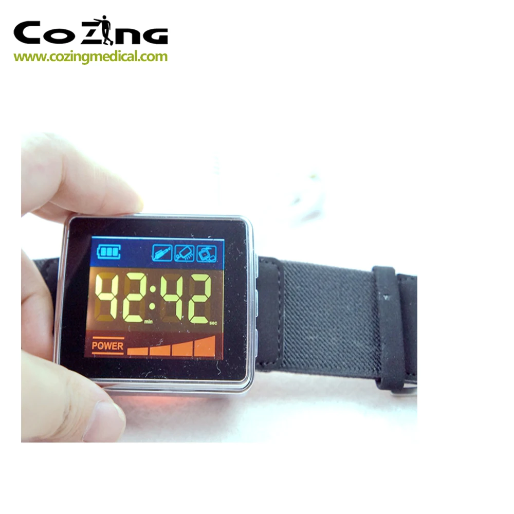 

Digital Wrist Medical Laser Watch 650nm Soft Laser for Diabetes Cholesterol Blood Regulation High Blood Pressure Sugar CE