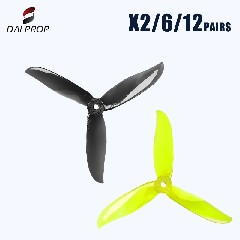 

Newest 2/6/12 Pairs DALPROP Cyclone T5050C Pro 5 Inch Unbreakable 3-blade Propeller for RC Drone FPV Racing Parts Accessories