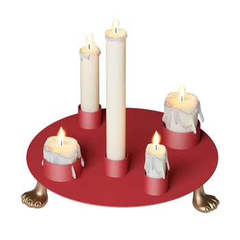 

Nordic Dining Table Candle Holder Light Luxury Romantic Creative Candle Holders Simple Modern Tray Swieczniki Room Decor EB50ZT