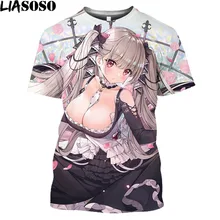 LIASOSO – t shirt imprimé 3D pour hommes et femmes, maillot de bain, dessin animé, Loli, Harajuku, 2021 