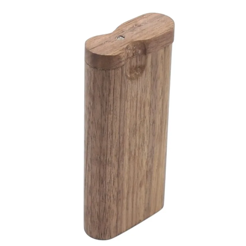 Деревянный портсигар чехол с металлической сигаретная трубка Dugout курительная трубка тип Горячая - Цвет: 2