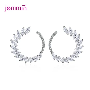 

Luxury AAA Cubic Zirconia Stud Earrings for Women Leaf Engagement Earrings Studs Jewelry Party Gift