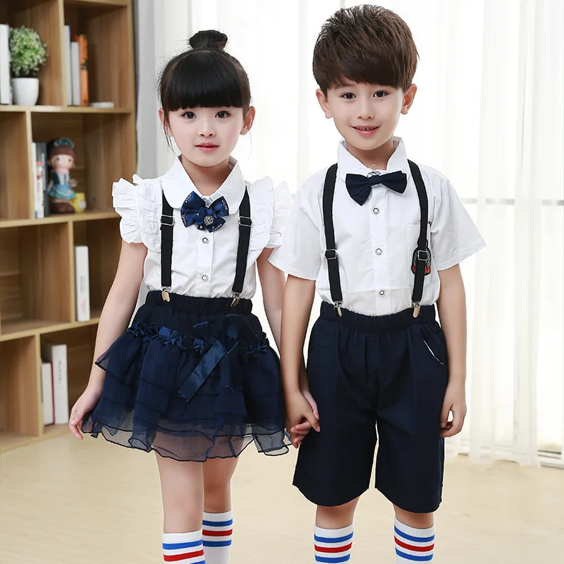 

School Uniform Customization Summer BOY'S Girls Kindergarten Suit School Uniform Young STUDENT'S Clothes Kindergarten Business A