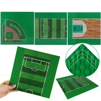 

32*32 Dots Classic Football Baseball Basketball Baseplate Building Blocks Creator DIY bricks Plate Accessories Toys for children