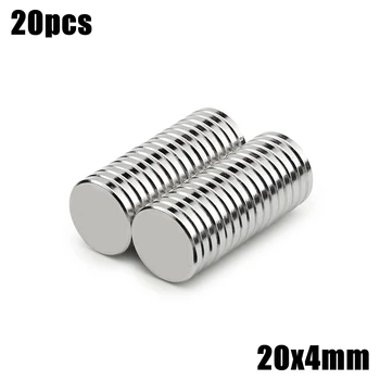 

20pcs 20x4mm Super Powerful Strong Bulk Small Round NdFeB Neodymium Disc Magnets Dia 20mm x 4mm N35 Rare Earth NdFeB Magnet