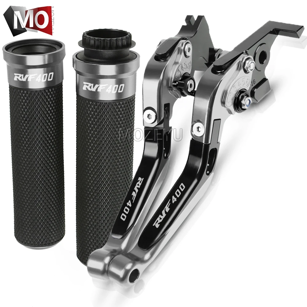 For Honda RVF400 NC35 RVF 400 NC 35 1994-1996 1995 Motorcycle Accessories Adjustable Brake Clutch Levers Handlebar Hand Grips - Цвет: Titanium