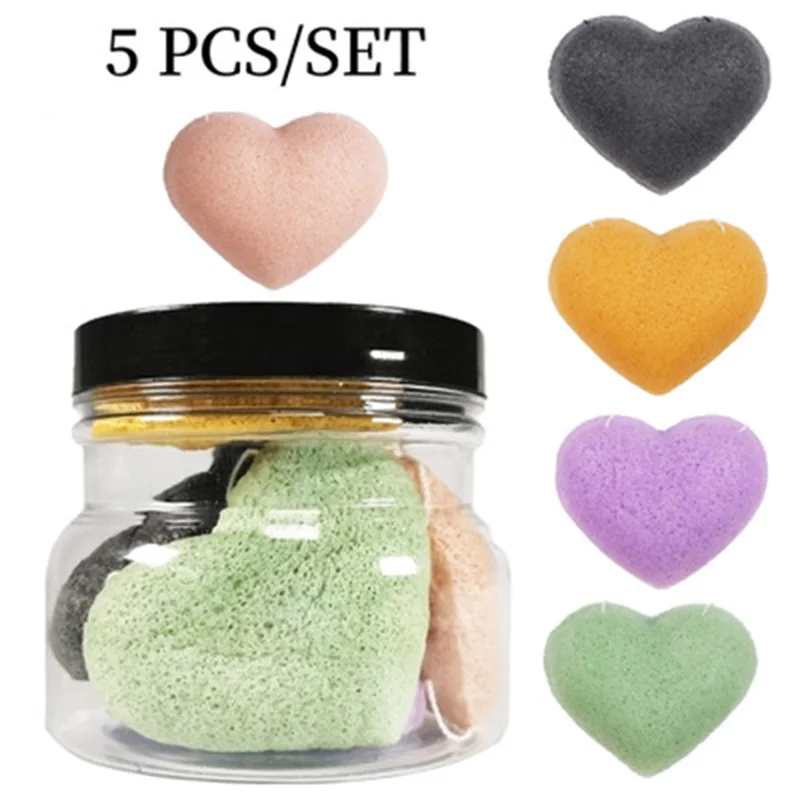 5 шт. природа аморфофаллус коньяк слоеного лица Уход за кожей лица очищающее средство для мытья губка для отшелушивания очищающий спонж 20x20x5 NShopping