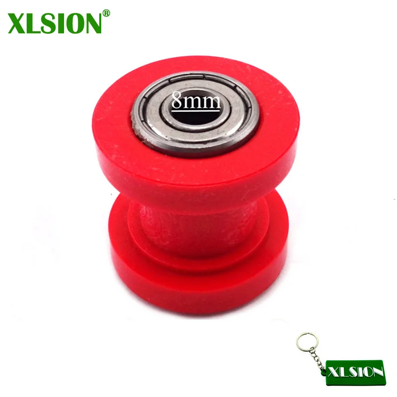 1pc Red 8mm Chain Roller Pulley Tensioner For Chinese 50cc 70cc 90cc 110cc 125cc 140cc 150cc 160cc 200cc 250cc Pit Dirt Motor Bike - Цвет: 1pc