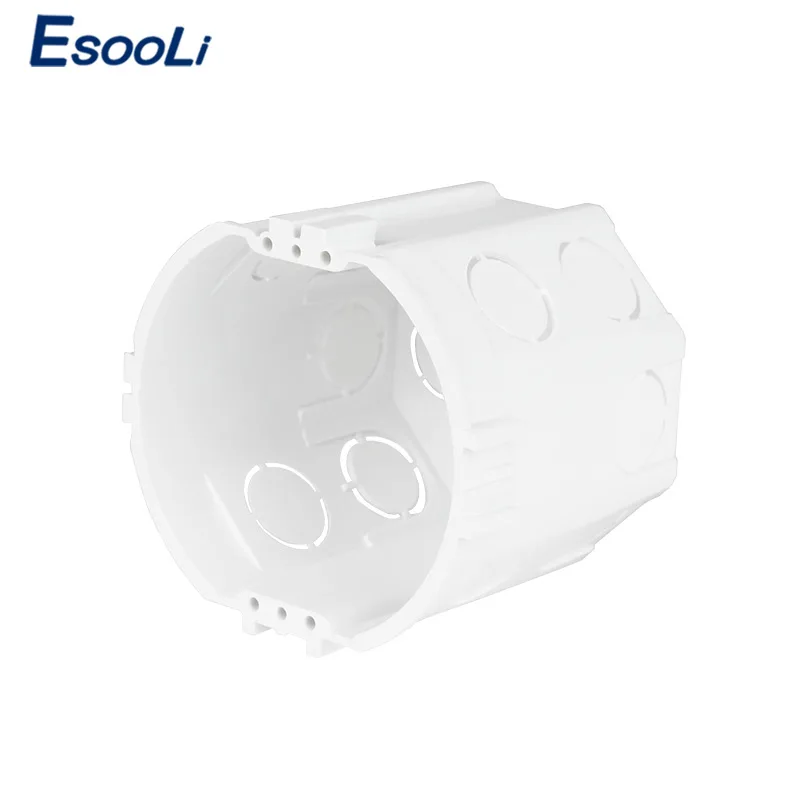 Esooli полигональный ЕС Европейский стандарт кассета универсальная распределительная коробка для монтажа в стену для настенного переключателя и розетки задняя коробка
