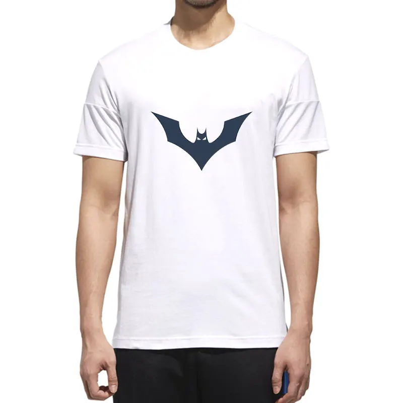 

MOUNTSHARP Bat Silhouette Print Funny Tshirt Men Short Sleeve O-Neck Sweatshirt Harajuku Streetwear Clothes Polyester Jacket