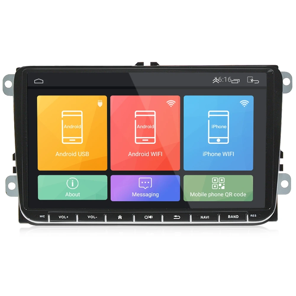 

New Universal 9 inch Car DVD Player Android 8.0 Dual Din with Ultra Thin Body for VW car accessories XQ-169