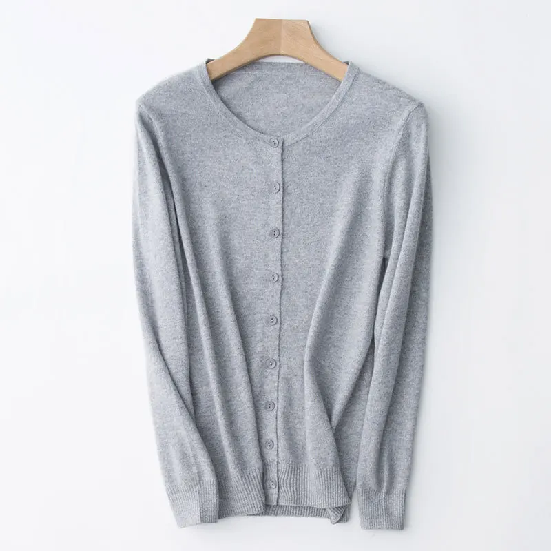 ^*Best Offers 2019 Autumn And Winter Cashmere Wool Cardigan Women's Crew Neck V-neck Short Korean-style Coat Women's Thin Sweater Knitted Wool